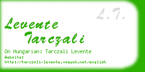 levente tarczali business card